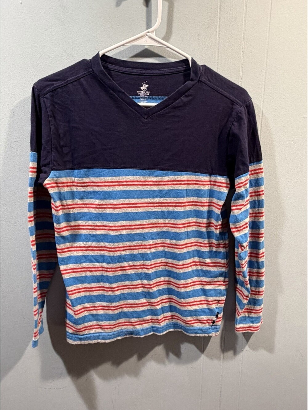 Kids Boys Beverly Hills Polo Club Long Sleeves T Shirt Size Medium 12/14